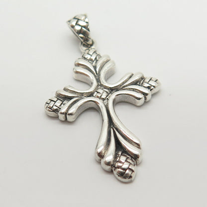 925 Sterling Silver Ornate Cross Pendant