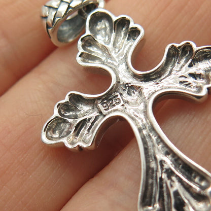 925 Sterling Silver Ornate Cross Pendant