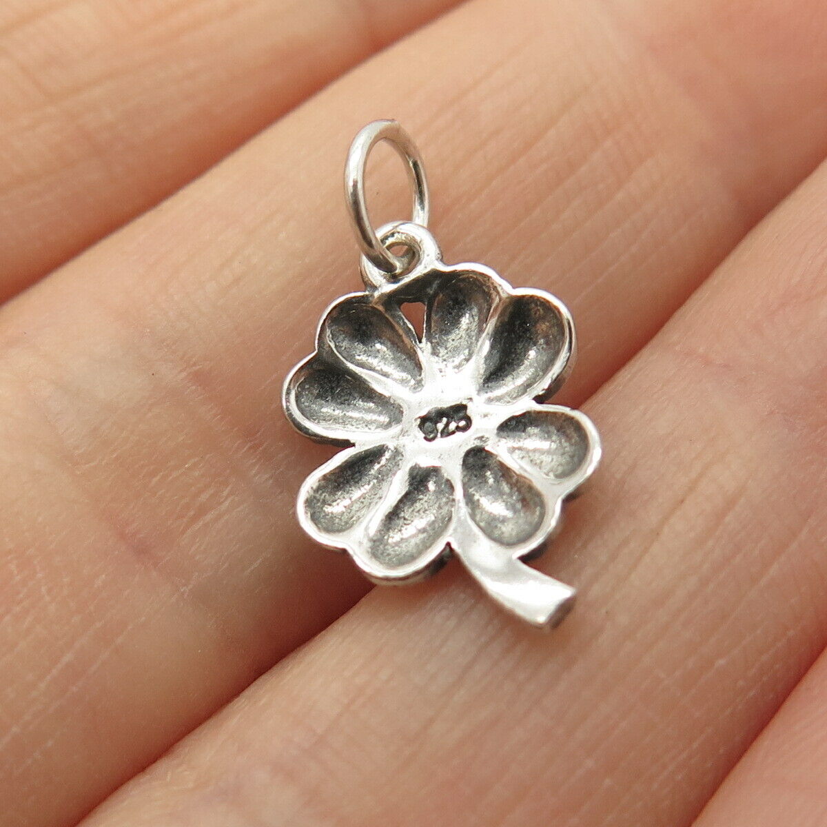 925 Sterling Silver 4-Leaf Clover For Good Luck Charm Pendant