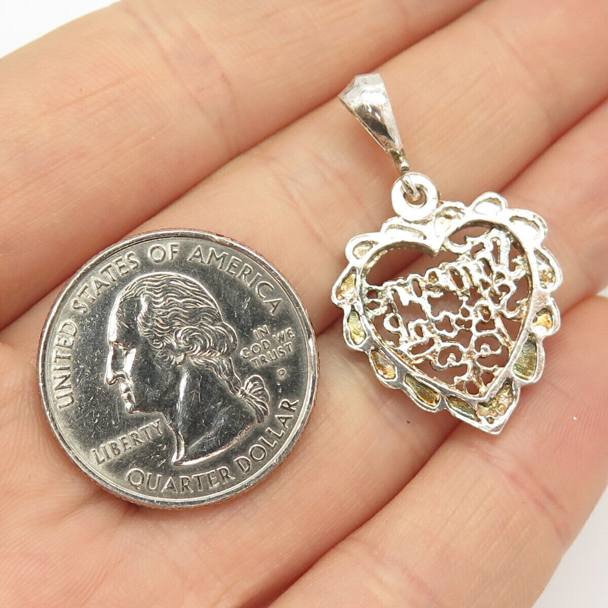 925 Sterling Silver "Someone Special" Ornate Heart Pendant