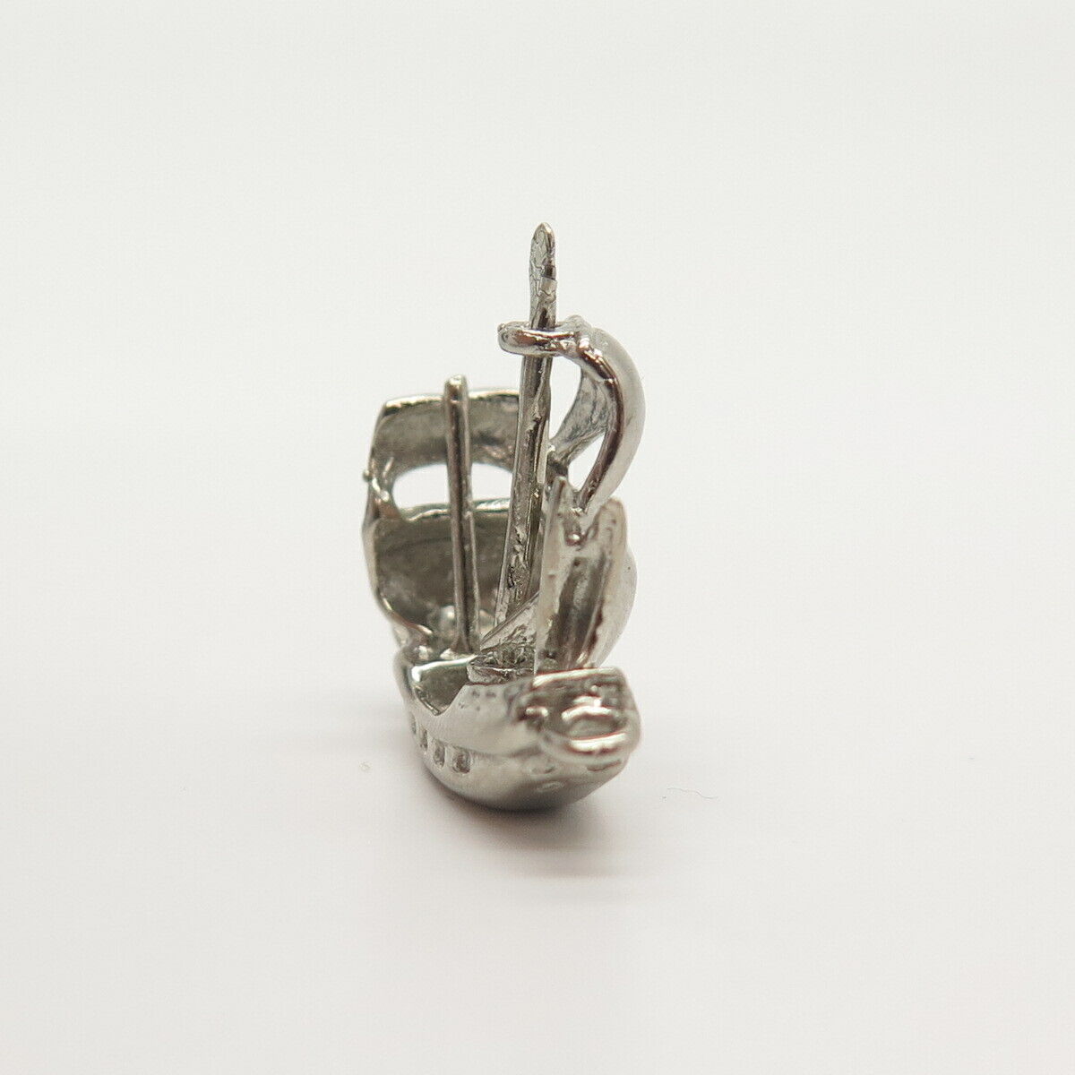 925 Sterling Silver Vintage Ship / Boat Design Slide Pendant