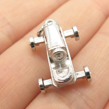 925 Sterling Silver Vintage Retro Car Charm Pendant