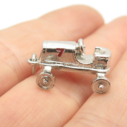 925 Sterling Silver Vintage Retro Car Charm Pendant