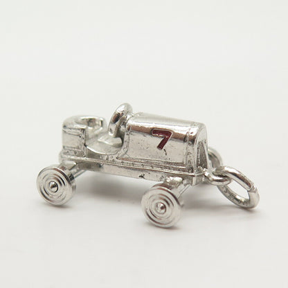 925 Sterling Silver Vintage Retro Car Charm Pendant