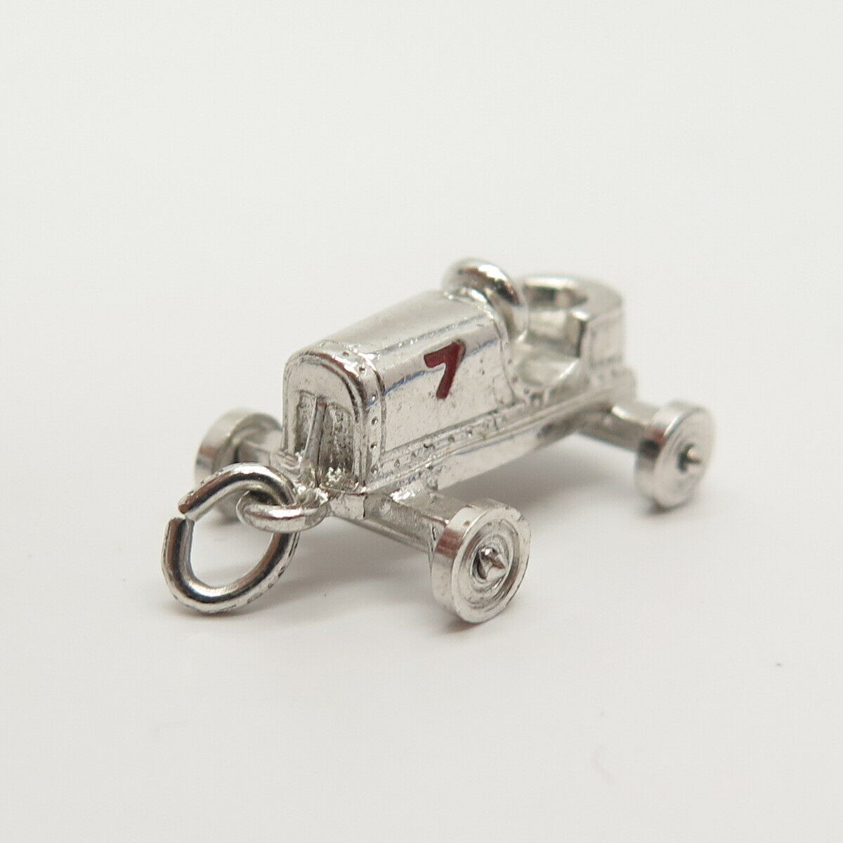 925 Sterling Silver Vintage Retro Car Charm Pendant