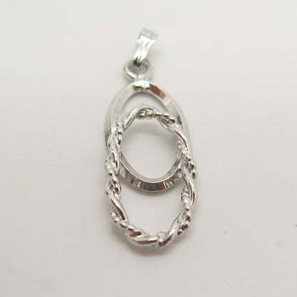 925 Sterling Silver Vintage Infinity / Crossover Pendant