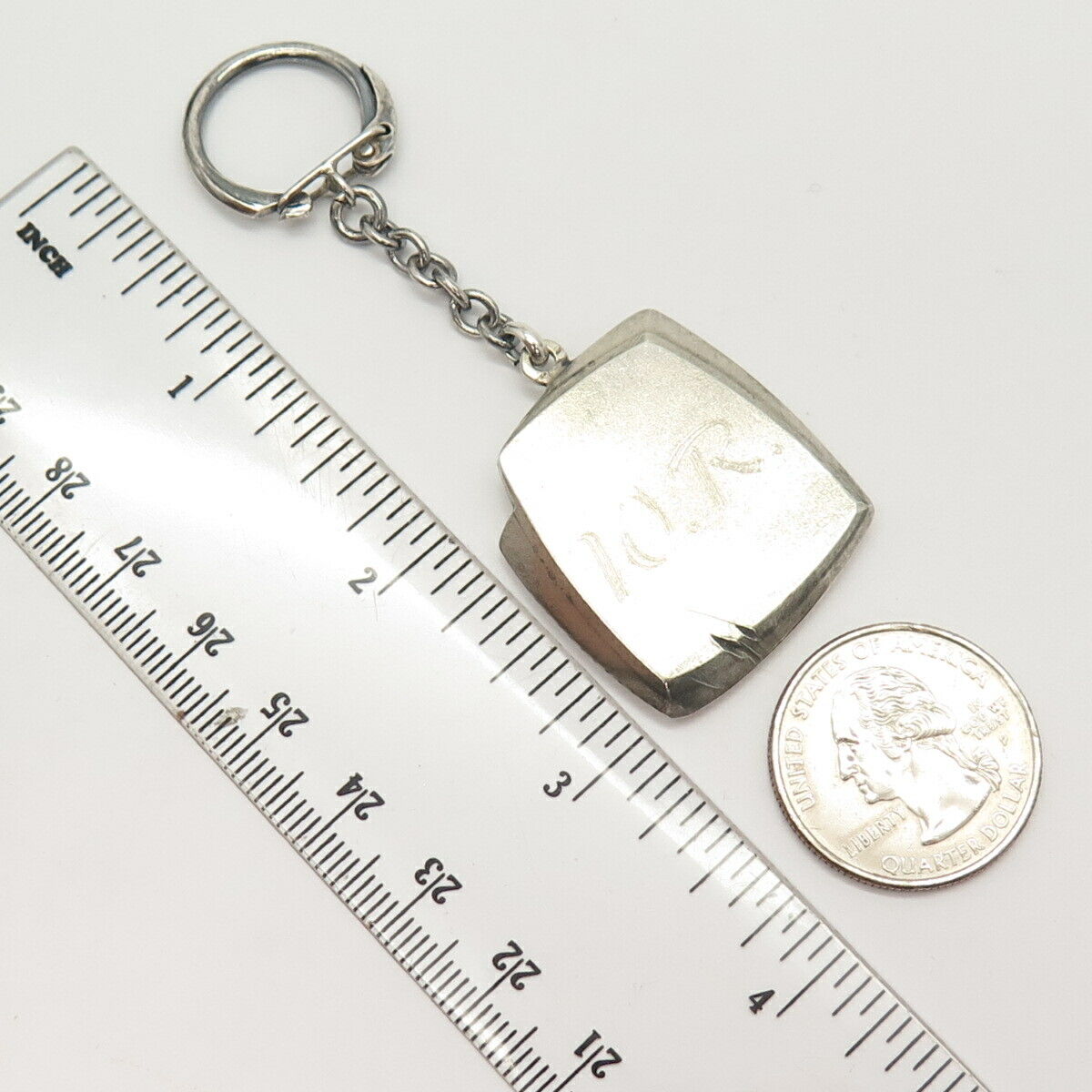 835 Silver Vintage "Berlin" Brandenburg Gate Key Ring