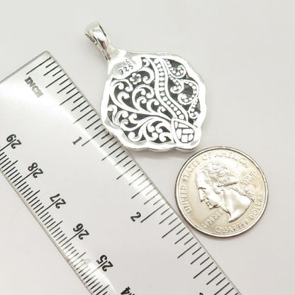 925 Sterling Silver Ornate Design Pendant