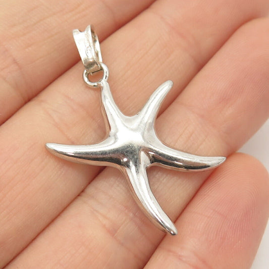 925 Sterling Silver Italy Sea Star / Starfish Pendant