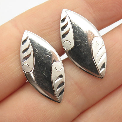 925 Sterling Silver Vintage Etched Cufflinks