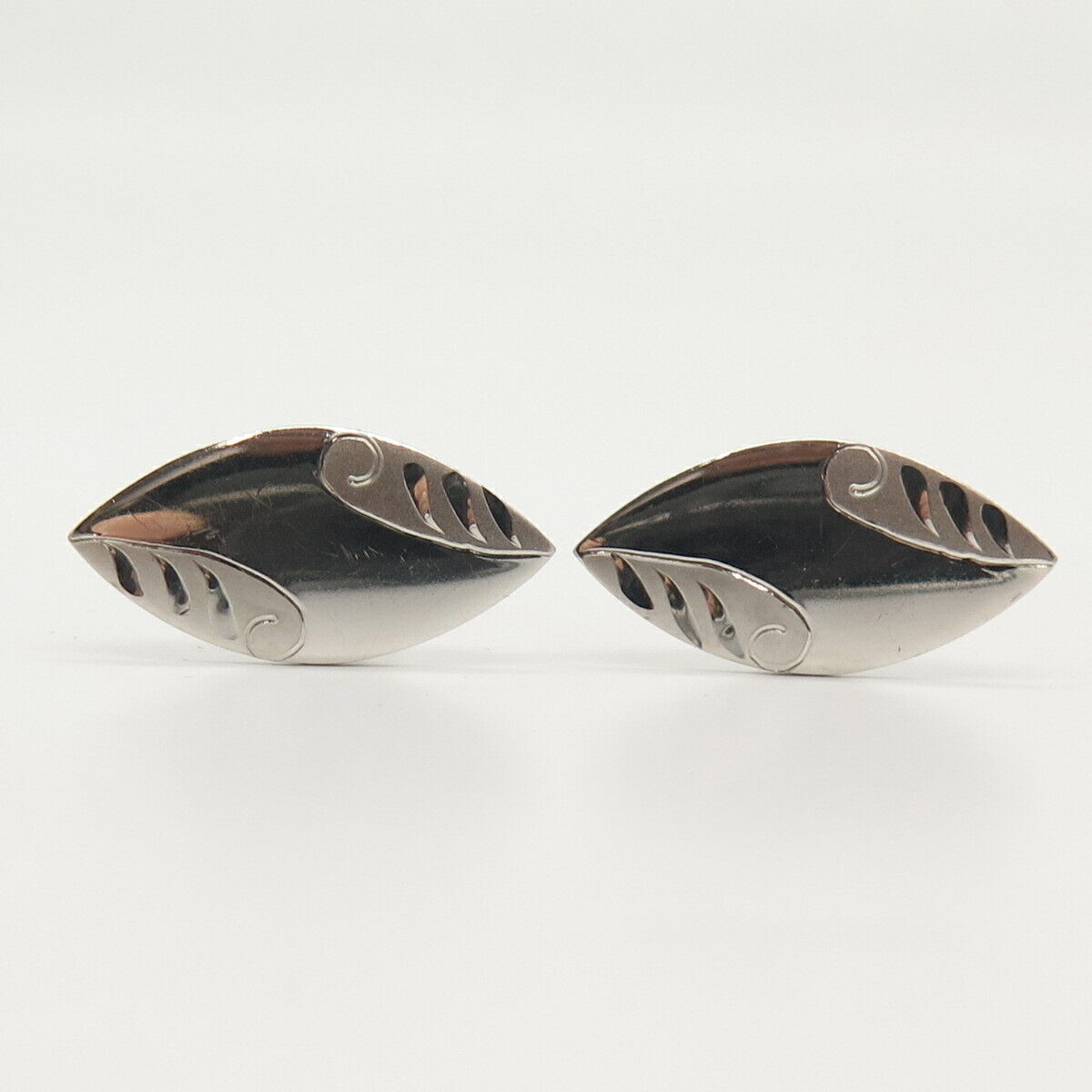 925 Sterling Silver Vintage Etched Cufflinks