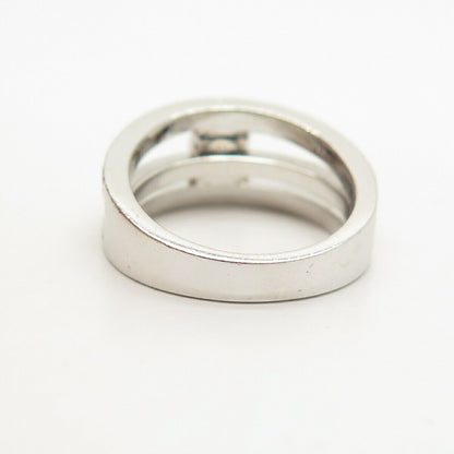 925 Sterling Silver Round-Cut C Z Ring Size 6