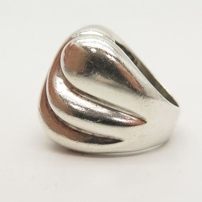 925 Sterling Silver Vintage Mexico Wrinkled Ring