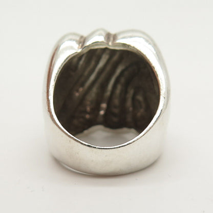 925 Sterling Silver Vintage Mexico Wrinkled Ring