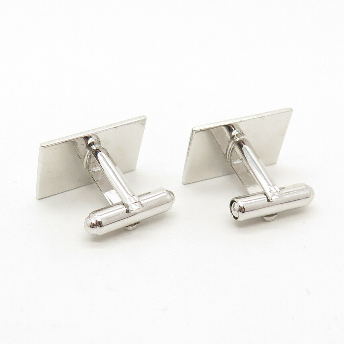 925 Sterling Silver Vintage Textured Floral Square Cufflinks