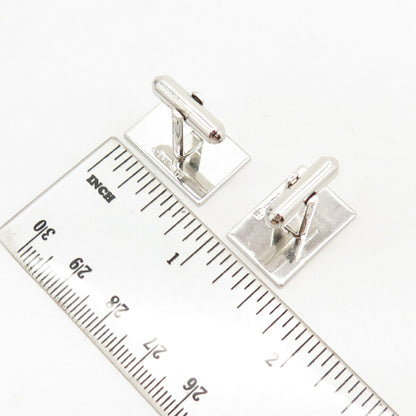 925 Sterling Silver Vintage Textured Etched Cufflinks