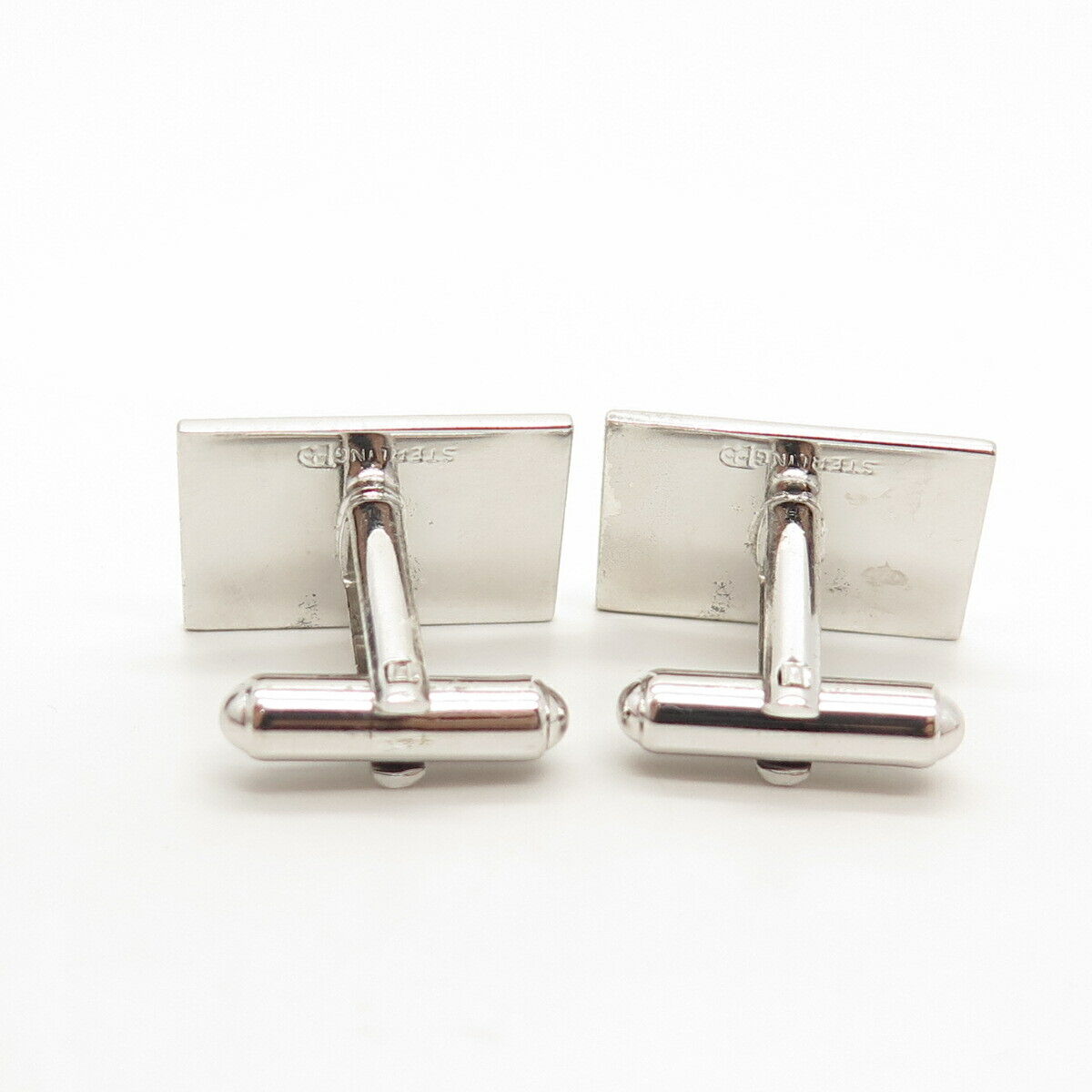 925 Sterling Silver Vintage Textured Etched Cufflinks