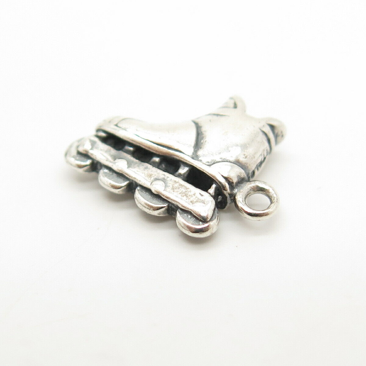 925 Sterling Silver Vintage Roller Skate Design Charm Pendant