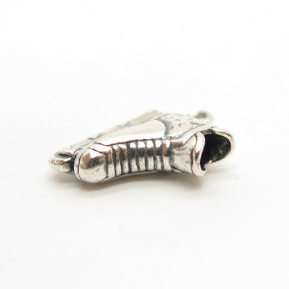 925 Sterling Silver Vintage Roller Skate Design Charm Pendant