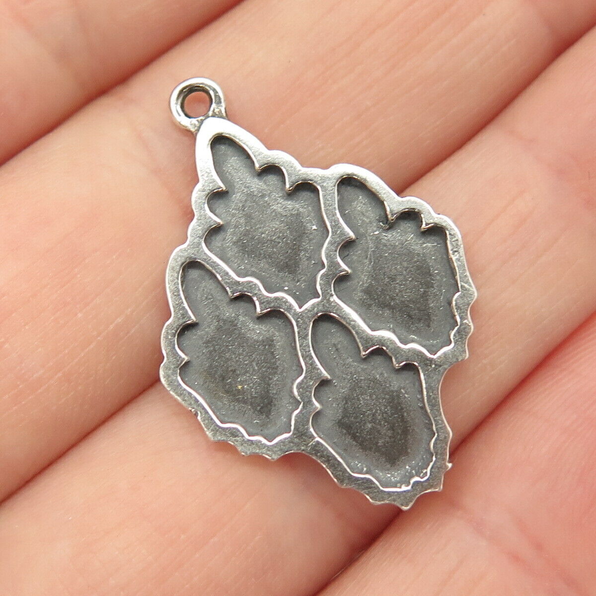 925 Sterling Silver Vintage Abstract Design Pendant