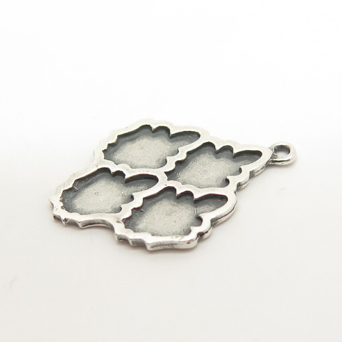 925 Sterling Silver Vintage Abstract Design Pendant