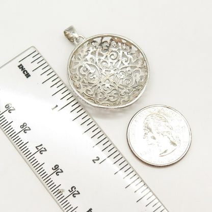 925 Sterling Silver Vintage Ornate Pendant