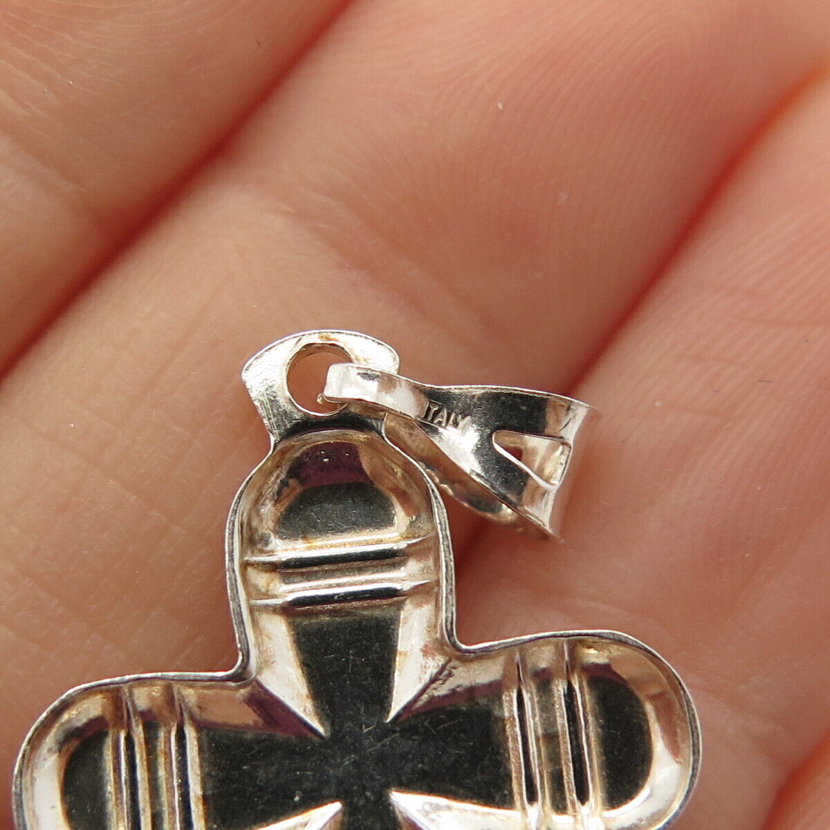 925 Sterling Silver Vintage Religious Cross Pendant