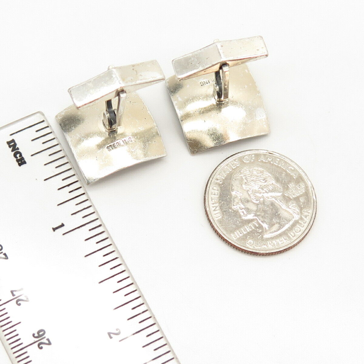 925 Sterling Silver Vintage Man's Profile Cufflinks