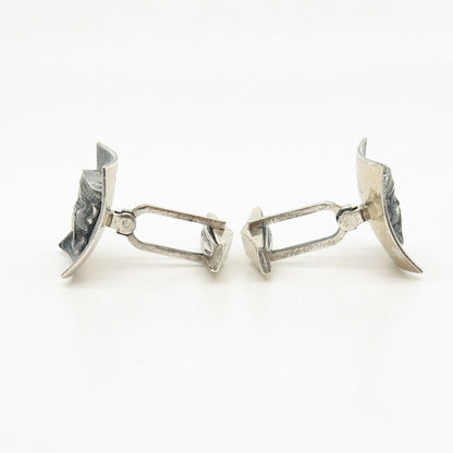 925 Sterling Silver Vintage Man's Profile Cufflinks