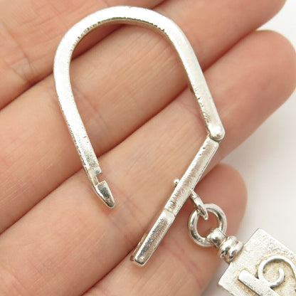 950 Silver Vintage Swirl Design Key Ring