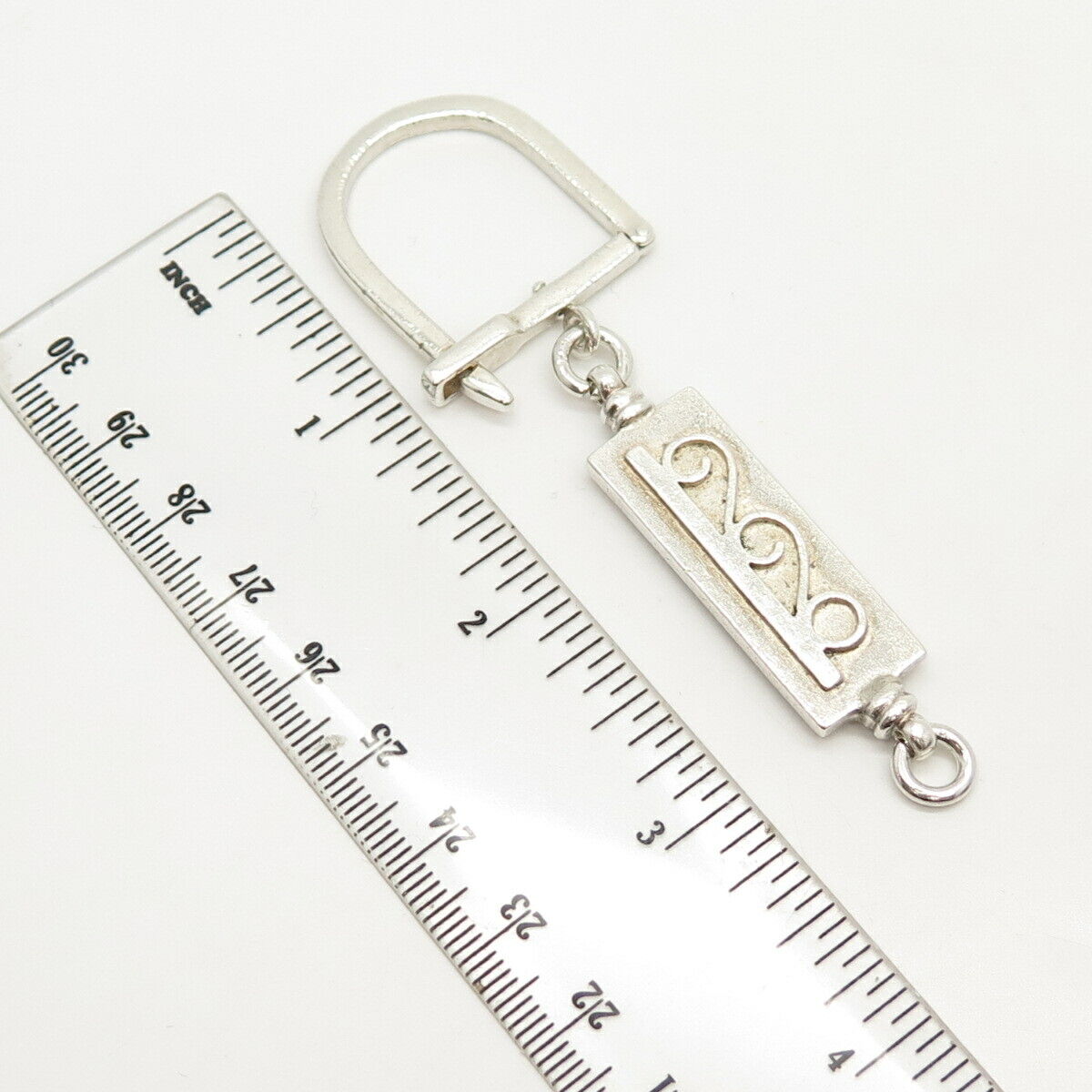 950 Silver Vintage Swirl Design Key Ring