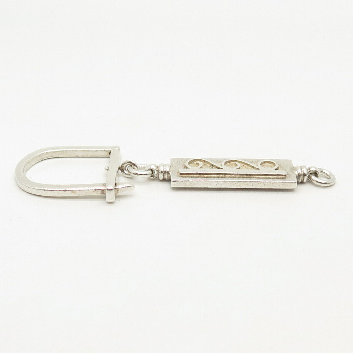 950 Silver Vintage Swirl Design Key Ring