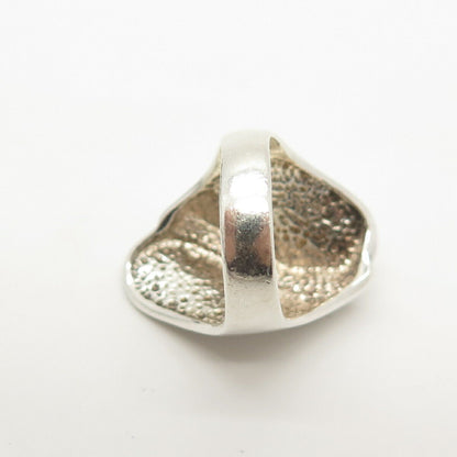 925 Sterling Silver Vintage Modernist Statement Ring Size 7 3/4