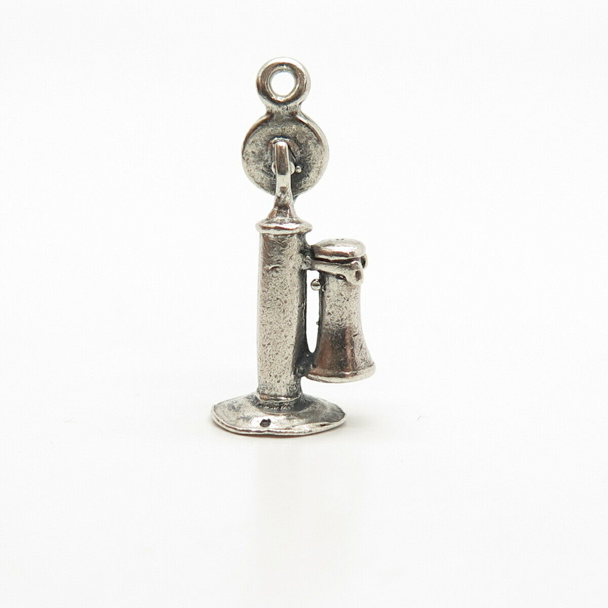 925 Sterling Silver Vintage Retro Phone Design Pendant