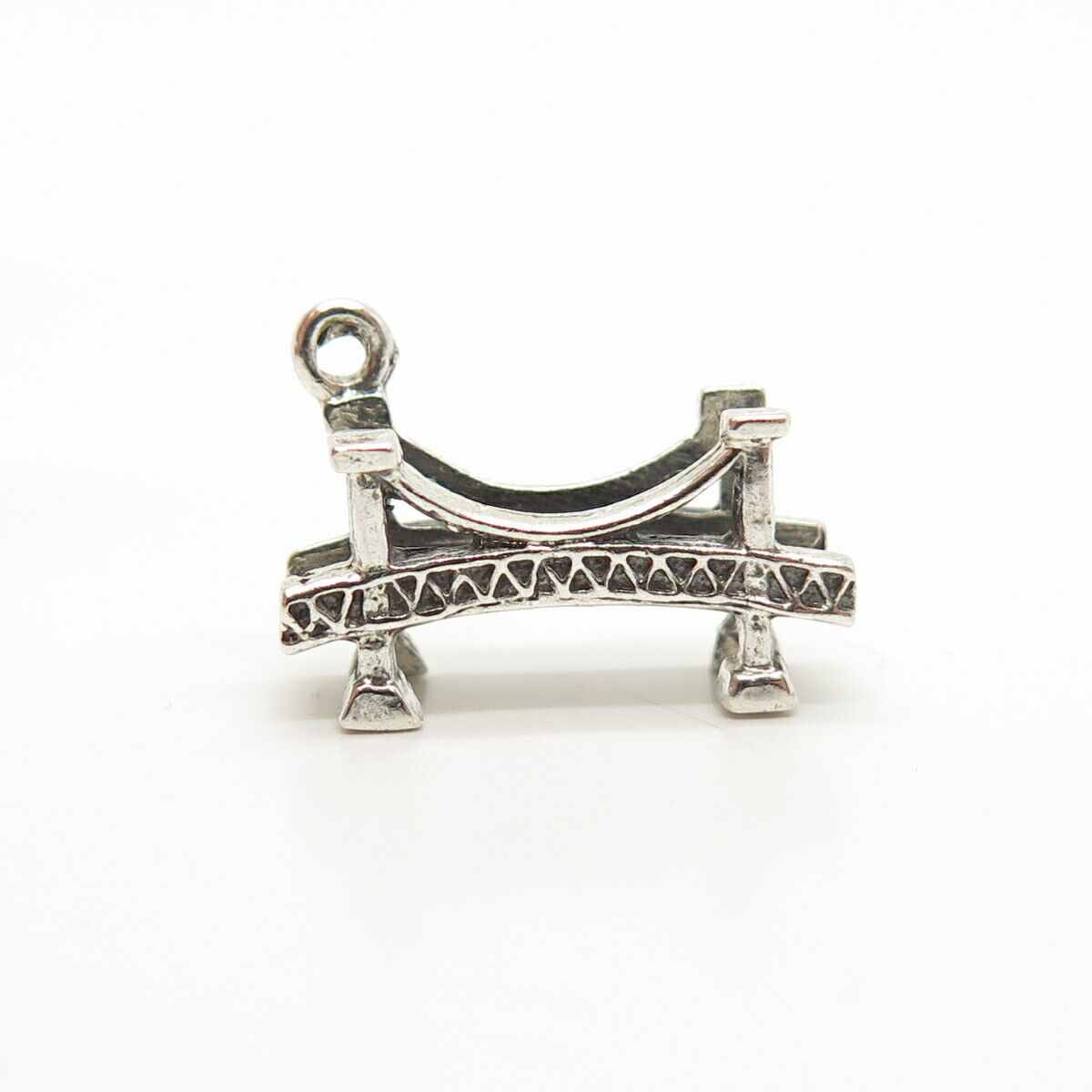 925 Sterling Silver Vintage BEAU Bridge Design Pendant