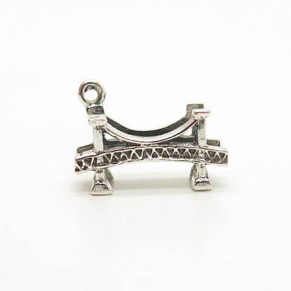 925 Sterling Silver Vintage BEAU Bridge Design Pendant