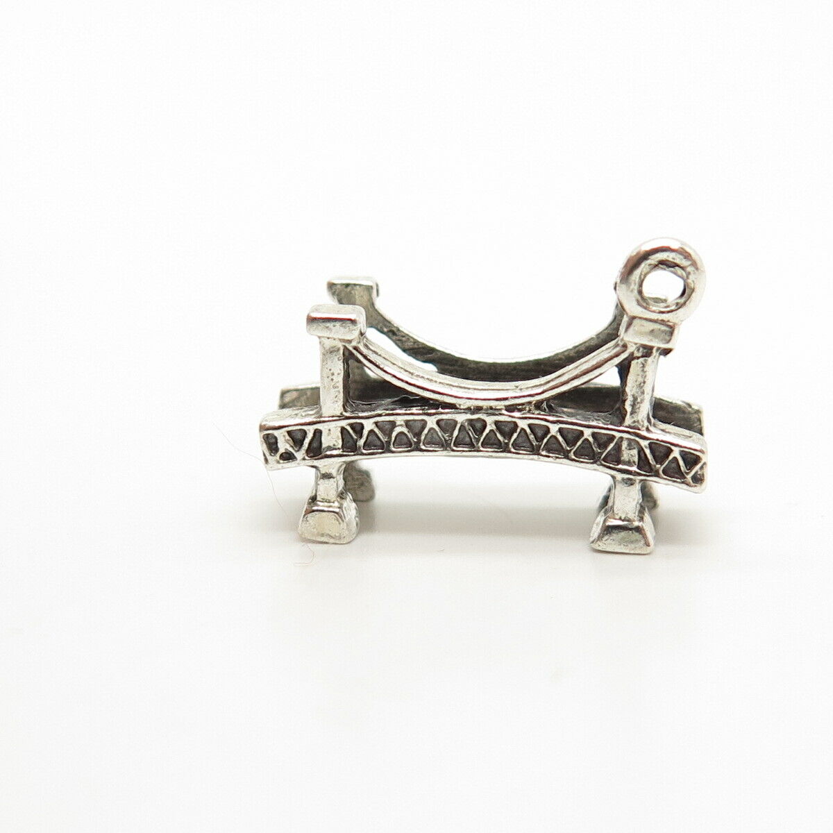 925 Sterling Silver Vintage BEAU Bridge Design Pendant