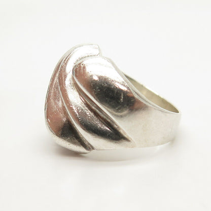 925 Sterling Silver Vintage Mexico Wrinkled Ring Size 7 3/4