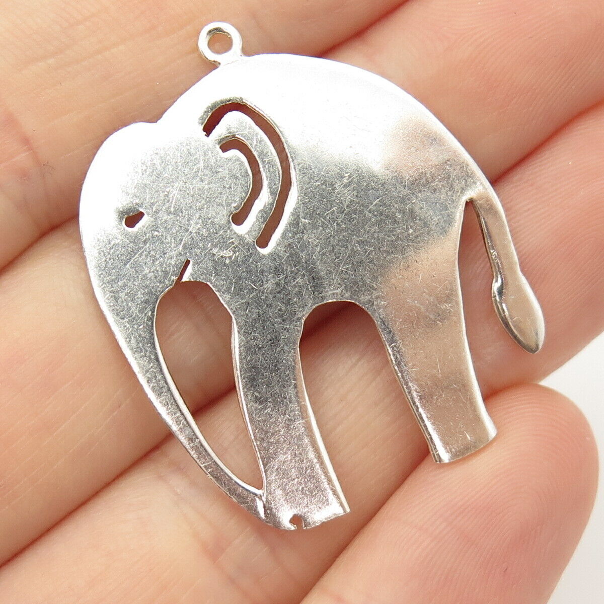 925 Sterling Silver Vintage Elephant For Good Luck Pendant