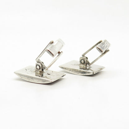 925 Sterling Silver Vintage Siam Niello Hindu Goddess Cufflinks