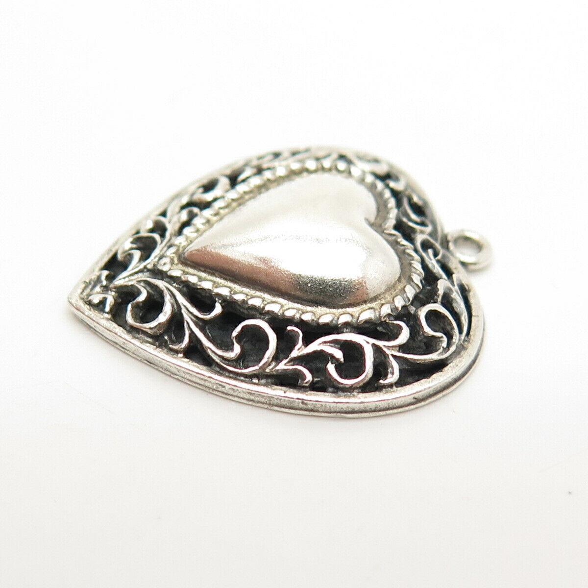 925 Sterling Silver Vintage Danecraft Heart Pendant