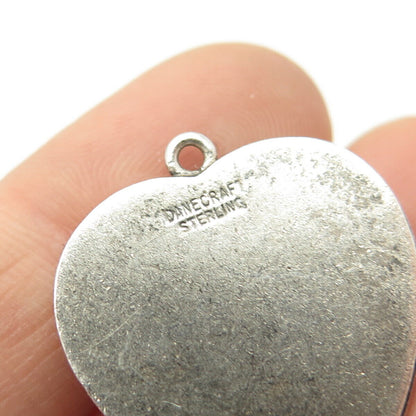 925 Sterling Silver Vintage Danecraft Heart Pendant