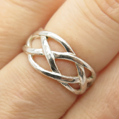 925 Sterling Silver Celtic Design Ring Size 7.5