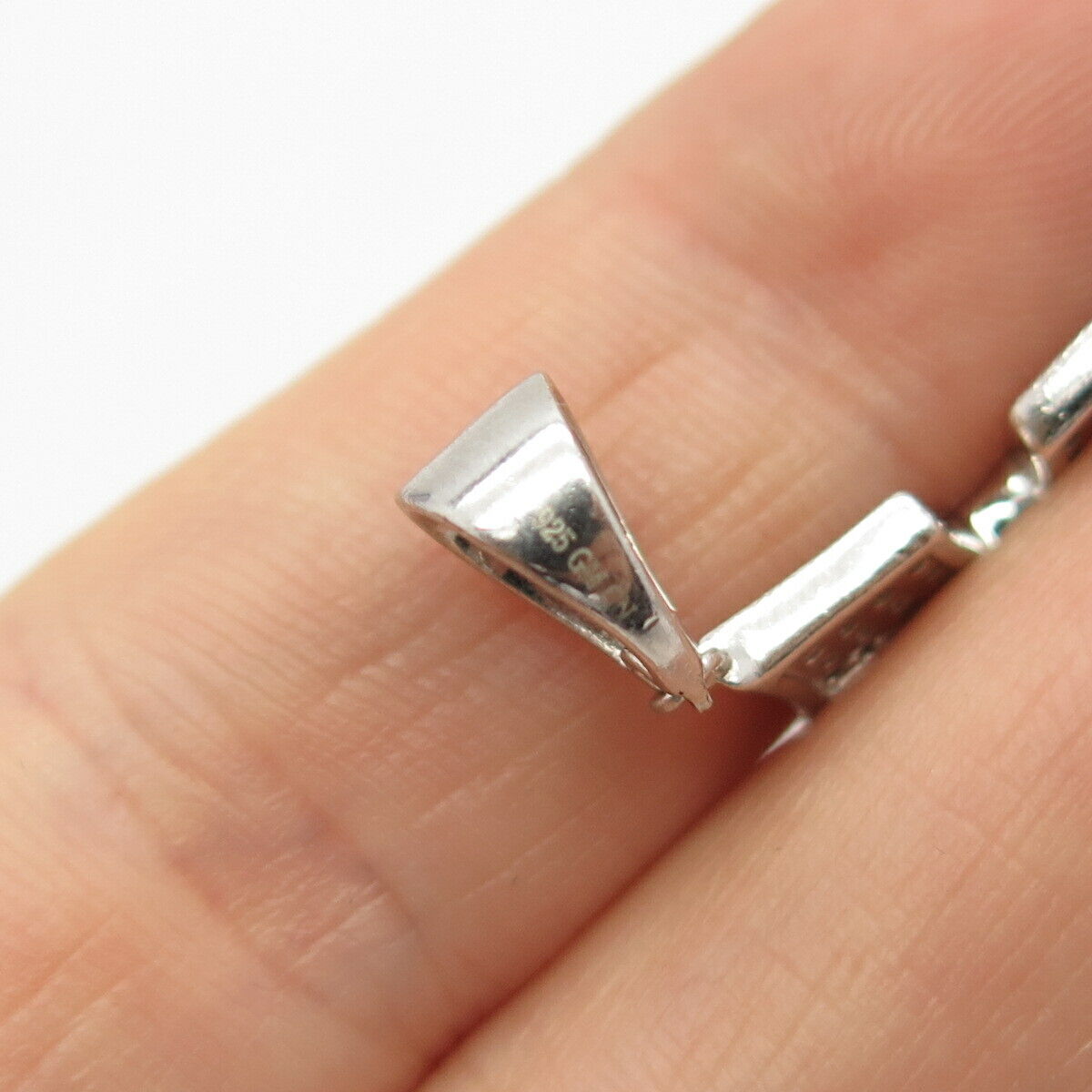 925 Sterling Silver Pave C Z Muslims Allah Religious Pendant