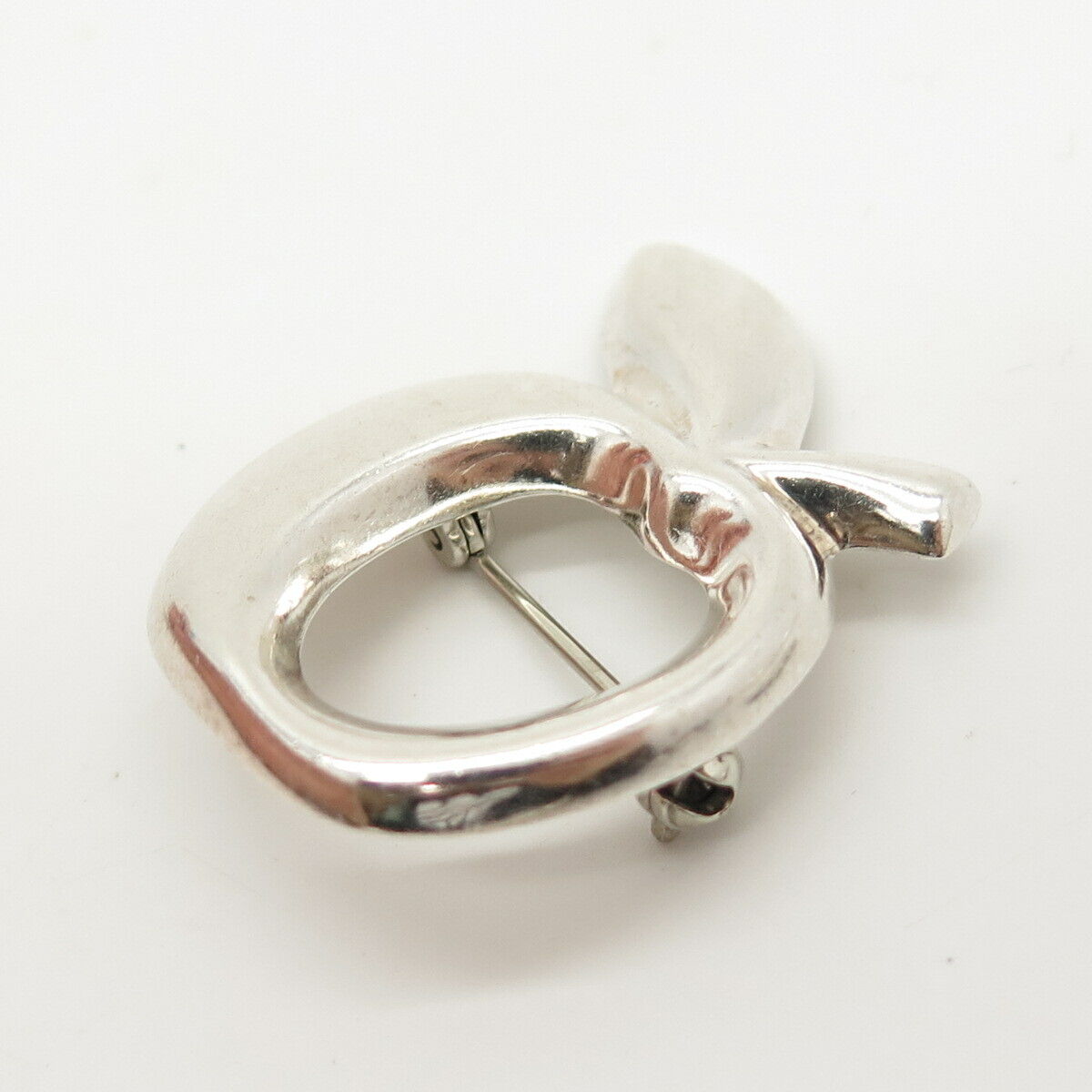 925 Sterling Silver Vintage Apple Design Pin Brooch