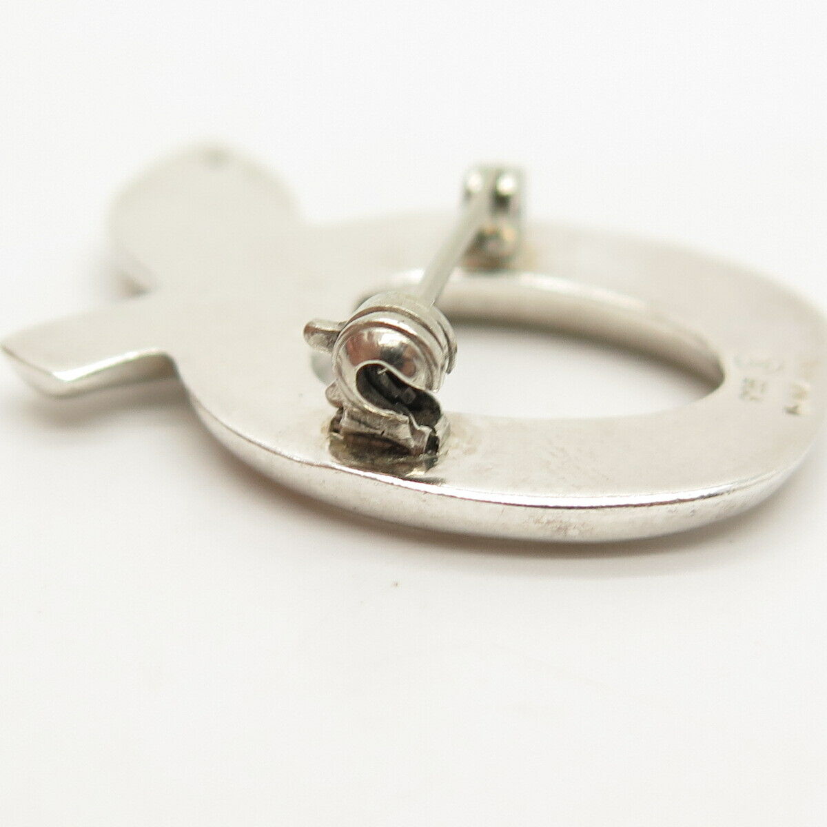 925 Sterling Silver Vintage Apple Design Pin Brooch