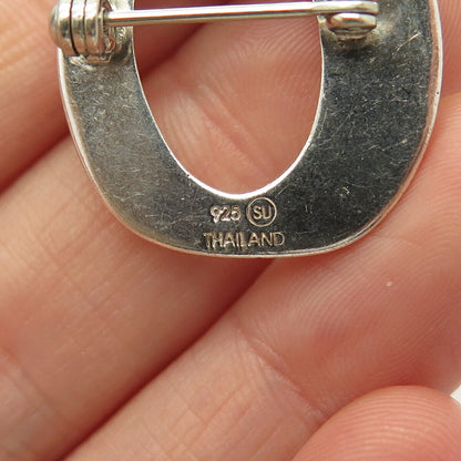 925 Sterling Silver Vintage Apple Design Pin Brooch