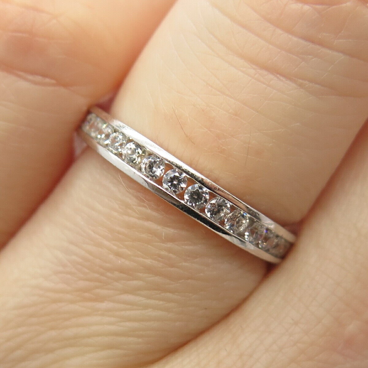 925 Sterling Silver C Z Ring Size 6 3/4