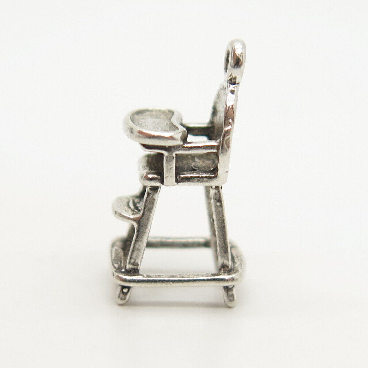 925 Sterling Silver Vintage Sunwest Child Chair Design Charm Pendant