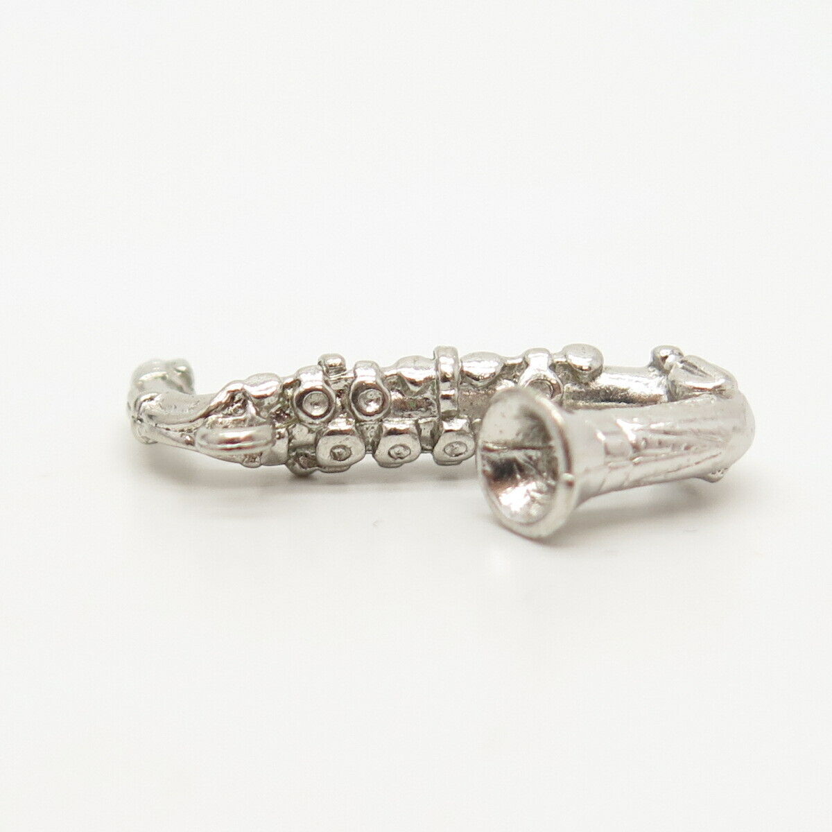 925 Sterling Silver Vintage Saxophone Musical Instrument Charm Pendant